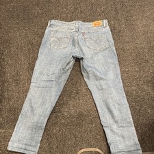 Levis 711 Skinny Jeans Womens 31 Blue Stretch Medium Wash Denim 31x23.5 2