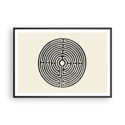 Wandbilder 100x70cm Poster Labyrinth Minimalismus Schwarz Und Weiß Bilder