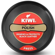 KIWI Black Leather Shoe Polish Long-Lasting Waterproof Wax for Formal