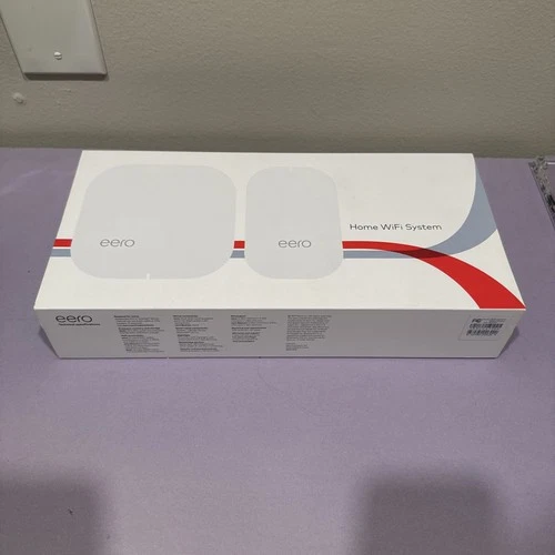 eero Home WiFi System 1 eero + 1 eero Beacon 2nd Gen Router Sealed New - M010201 - product listing photo