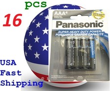 16 piece Panasonic AAA 1.5V Batteries Heavy Duty Power Carbon Zinc 0.62 per gallon