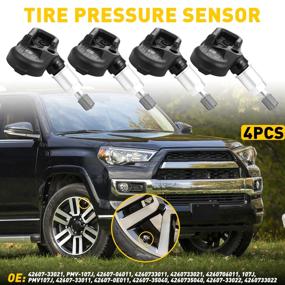 4Pc TIRE PRESSURE SENSOR TPMS 4260733011 For Toyota 4Runner Scion iQ Lexus ES350 Foto 3 de 4
