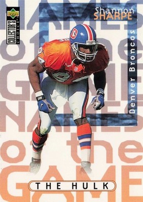 Shannon Sharpe 1997 Collector's Choice Names of the Game #54