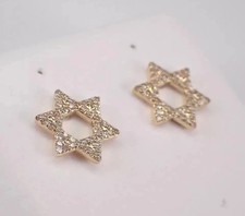 1.5Ct Round Lab Created Diamond Womens Star Stud Earrings 14K Yellow Gold Plated