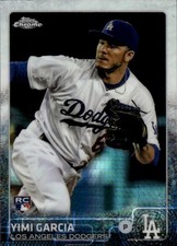 2015 Topps Chrome Yimi Garcia #123 Prism Refractor Los Angeles Dodgers 24B