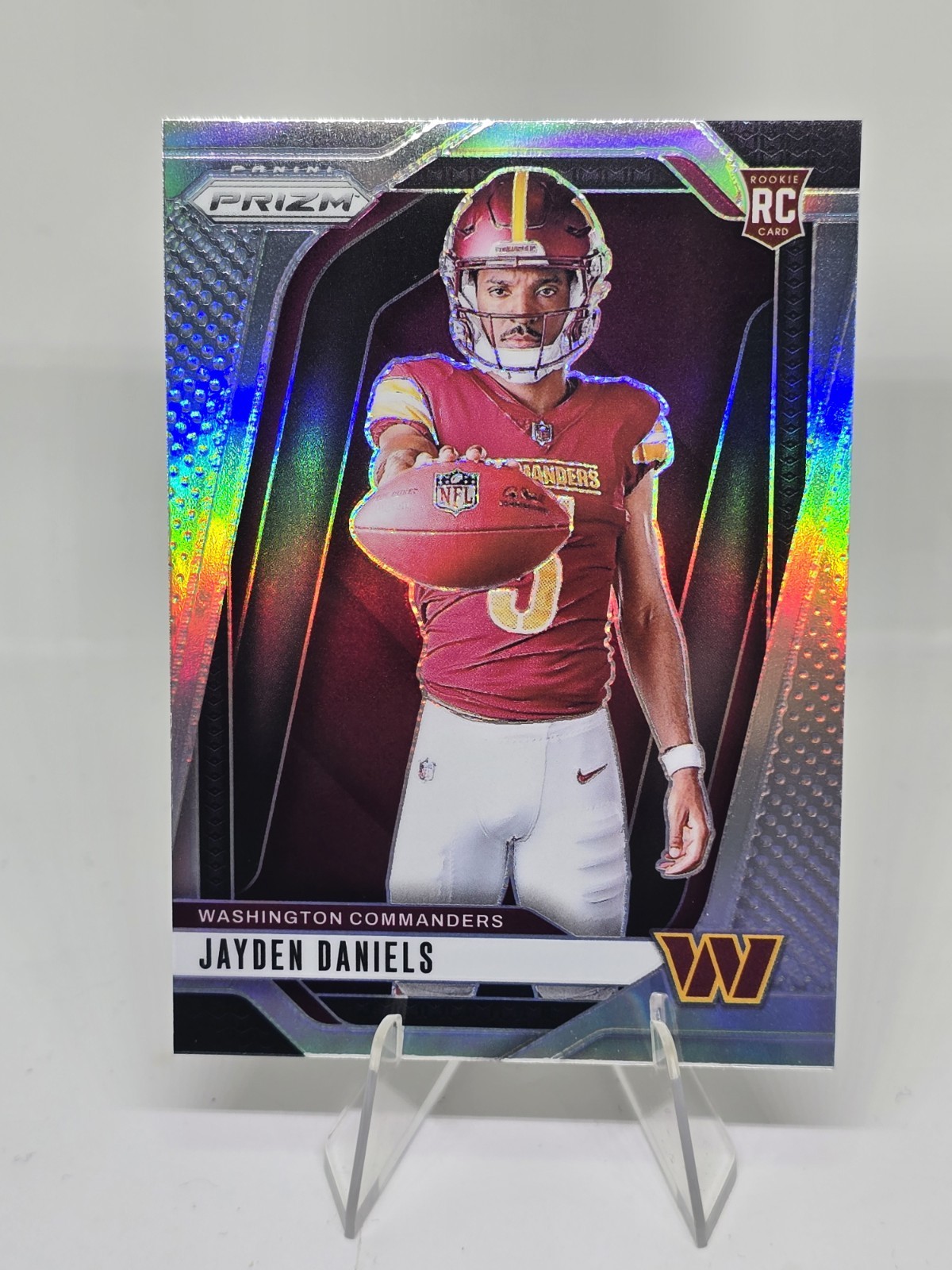 2024-25 Panini Prizm Jayden Daniels Silver Variation #17 RC Commanders