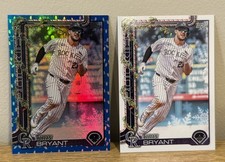 2025 Topps Holiday - Kris Bryant #H81 Blue Metallic Lights + Base - Rockies 