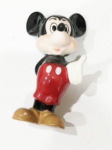 1950s WALT DISNEY MICKEY MOUSE CERAMIC FIGURE JAPAN NO CHIPS NO CRACKS RARE 