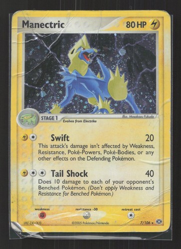 Manectric 7/106 Holo Rare Emerald Pokemon DMG