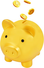 Cute Piggy Bank for Kids, Unbreakable Plastic Money Bank, Pig Money Box Coin Ban