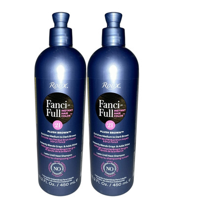 2 Pack Roux Fanci-Full Instant Hair Color Rinse 21 Plush Brown 15.2oz