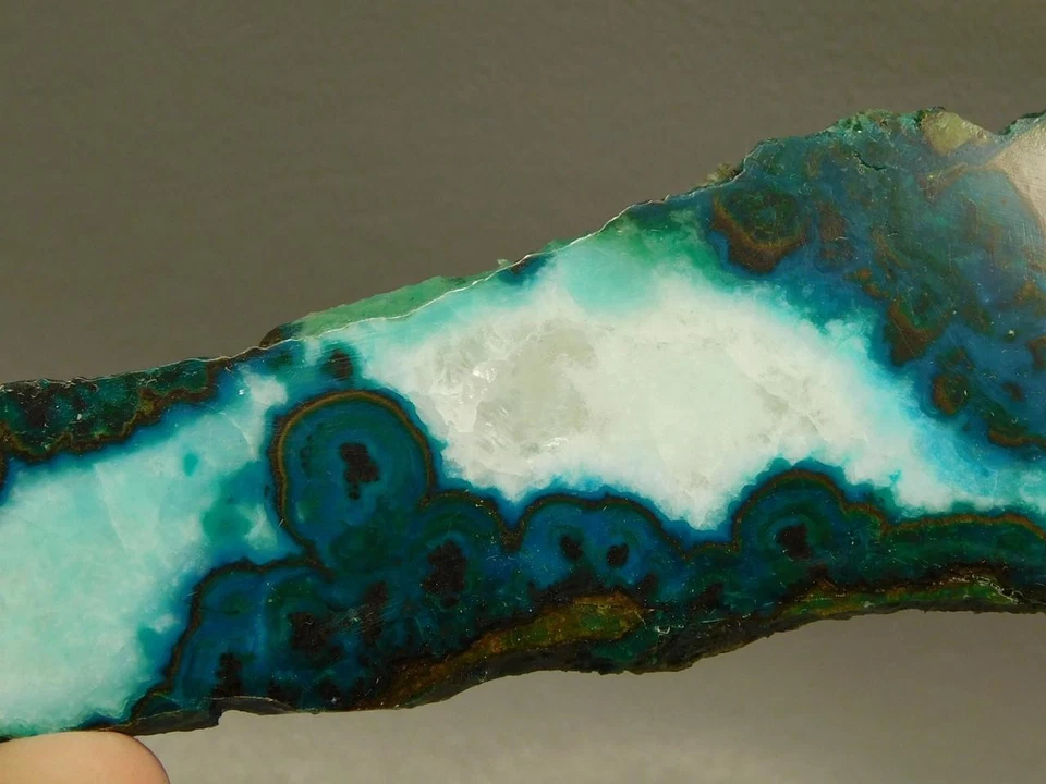 Chrysocolla Malachite Polished Rock Stone Slab Bagdad, Arizona #O13 - Image 3 of 4