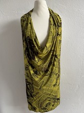 John Galliano Newspaper Print Kleid Spring/Su...