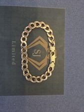 9ct Gold Curb Bracelet 9k Solid 30g