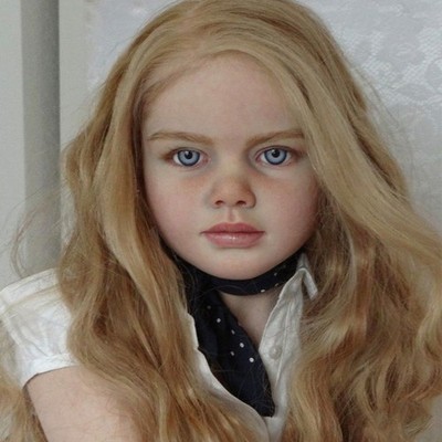 Artist Painted 40'' Reborn Doll Kit Toddler Girl Hand-Rooted Hair Cloth Body Gift
