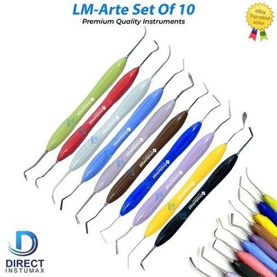 Set of 10 LM Arte Composite Filling & Restorative Instrument Silicone Handle