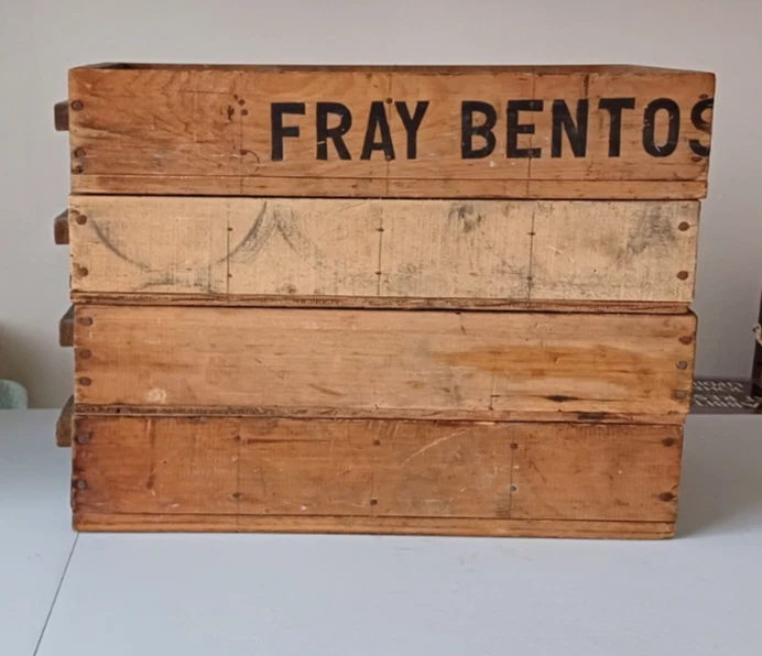 Four mid 20th century toolbox drawers. Made from Fray Bentos and Oxo boxes - Image 2 of 4