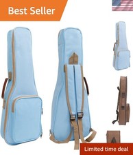 Portable 21in Ukulele Case - Stylish Light Blue with Water-Repellent Fabric