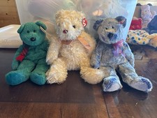 TY Beanie Buddies Teddy Bear Lot 9   Large Plush 14  16    Clean w/ Tags