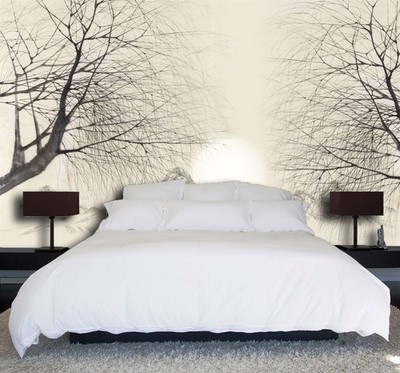 3D Mountain Branches K1576 Wallpaper Mural Self-adhesive Removable Sticker Kay