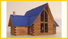 RS Laser Kits 2015-B HO Log Lodge Building Kit