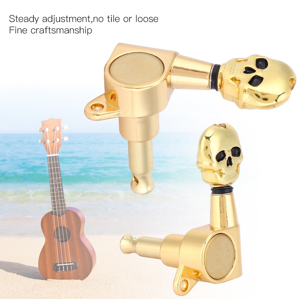 2R 2L Ukulele Machine Heads Golden Ukulele String Tuning Pegs Machine Head