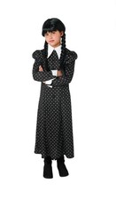 New Wednesday Addams Costume for Girls' Size S 6/6x, Great For Halloween