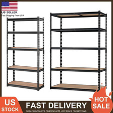 5-Tier Storage Shelving Unit Metal Garage Storage Rack, Adjustable 2500lbs Load