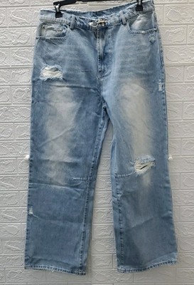 New Tamed Psychotic Maveric Denim Distressed Jeans Blue Size