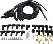 1 Set Spark Plug Wires 8.5mm Black Universal 13545 Degree Hei Spark Plug Wires