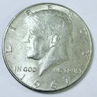 1967 Kennedy Half Dollar 40% Silver, Circulated Coin #7177