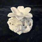 Antique Rookwood Pottery Waterlily Flower Frog Cream 1927 #2979