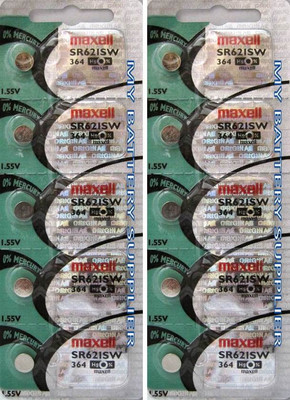 MAXELL SR621SW 364 WATCH BATTERY SILVER OXIDE X10