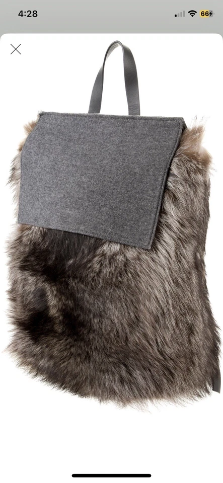 Brunello Cucinelli Fur Backpack - Image 2 of 4