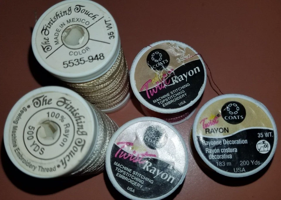 Lot of 5 New Rayon or Poly Machine Embroidery Thread - Image 2 of 3