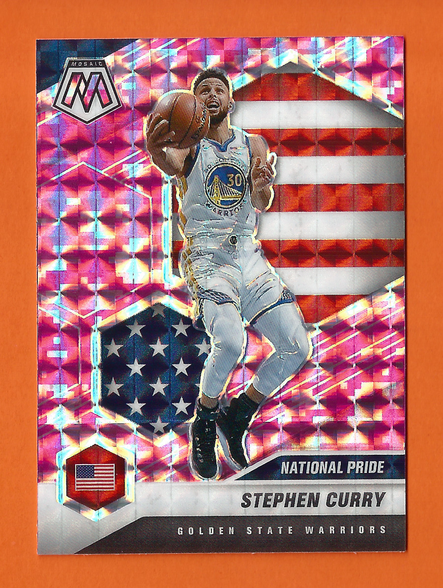 2020-21 MOSAIC NATIONAL PRIDE PINK CAMO MOSAIC PRIZM STEPHEN CURRY #249 WARRIORS