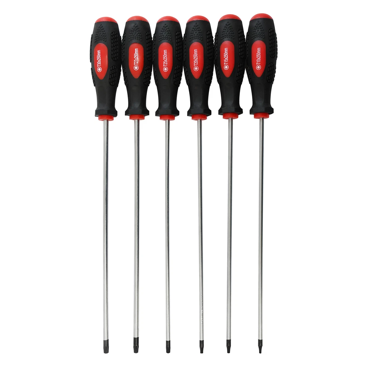 Star Screwdriver Set Extra Long Magnetic Torx T10 T15 T20 T25 T27 T30 6Pc 250mm