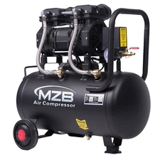 6.4 Gallon Quiet Air Compressor, MAX 115PSI Steel Tanks, 110V/60Hz 1.5HP 7.41CFM