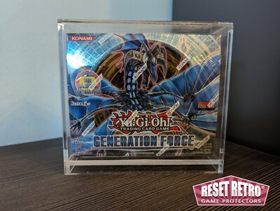 Acrylic Case for YuGiOH Display TCG UV Protection Box with Slide Lock Reset Retro