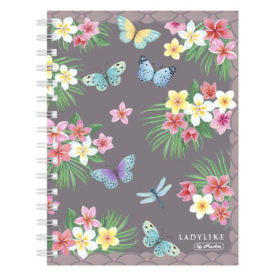 Herlitz Spiralkladde / Spiralblock / DIN A5 / kariert / ''LadyLike Butterflies''
