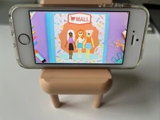 Desktop Phone Stand Small Bench Chair Mobile Phone Holder for 4-7-inch Phones