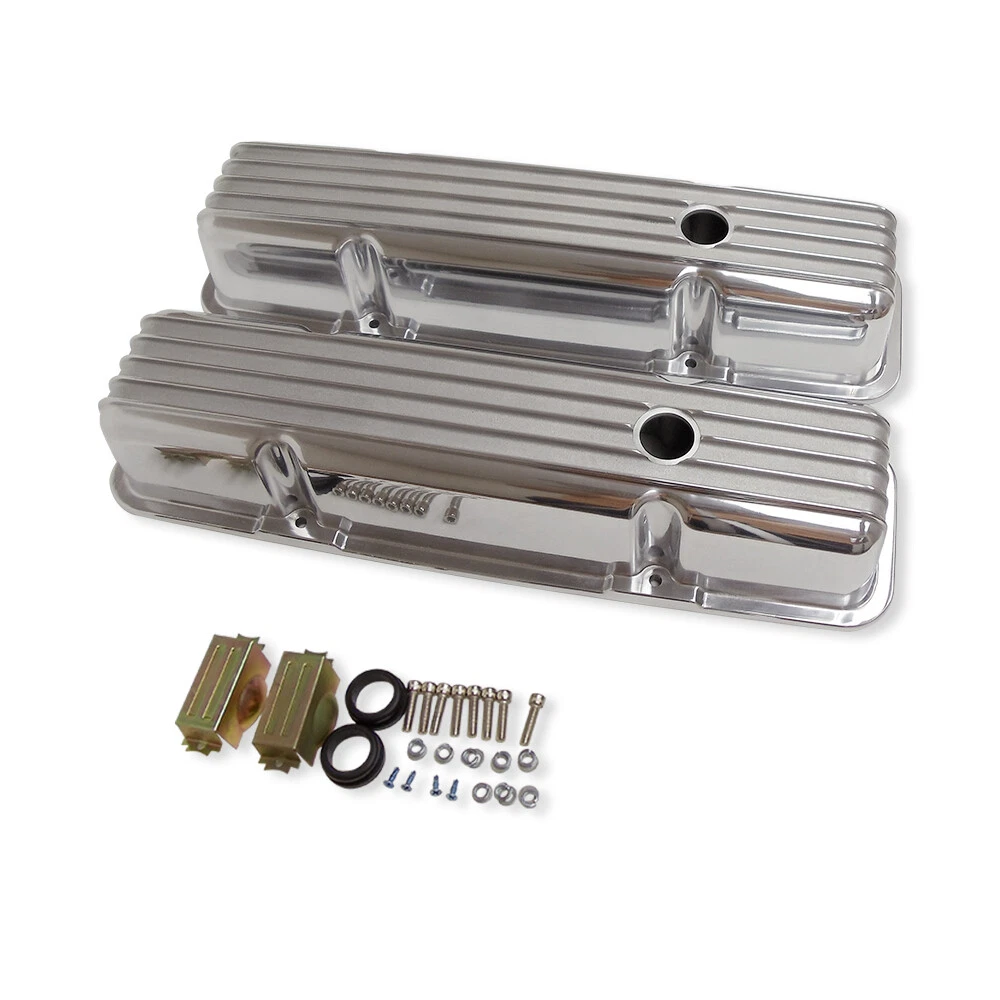 For 1958 1986 SBC Chevy 327 350 400 Tall Finned Valve Covers