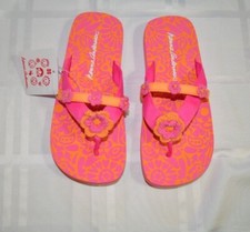 HANNA ANDERSSON Flip Flop Pink Orange Sandals Shoes NWT 13 or 2 Kid Girl