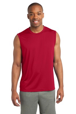 Sport-Tek Mens Sleeveless Dri-Fit Moisture Wicking Muscle T-Shirt M-ST352
