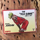 Michael Jordan "The Flu Game" Chicago Bulls basketball card