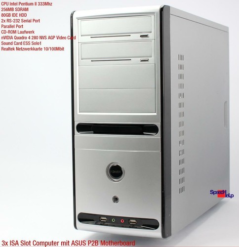3x Isa Slot Computer ASUS P2B PC RS-232 Parallel Pentium II 333 Quadro 4 280 Nvs - Picture 2 of 9