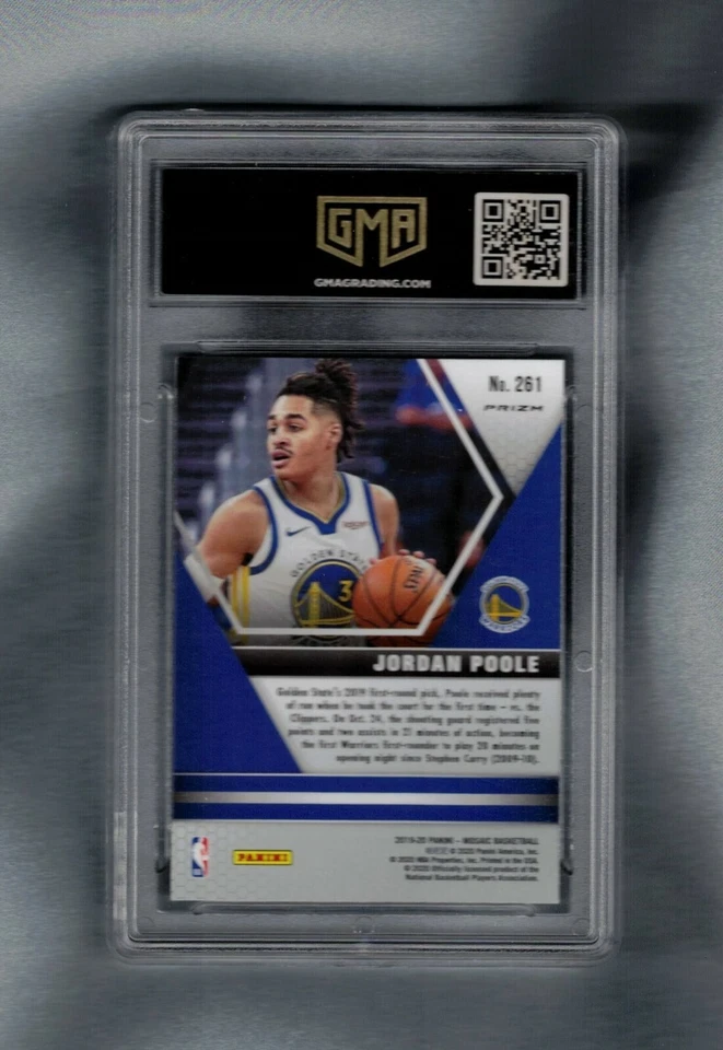 2019 Panini Mosaic NBA Debut #261 JORDAN POOLE RC Rookie GMA 10 Bash Brothers - Image 2 of 2
