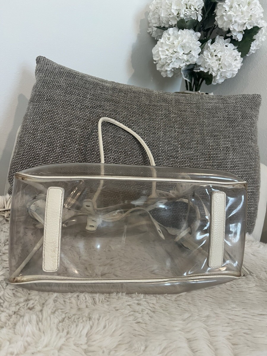 MIU MIU Clear PVC White Clear Large Tote Bag AUTHENTIC | eBay