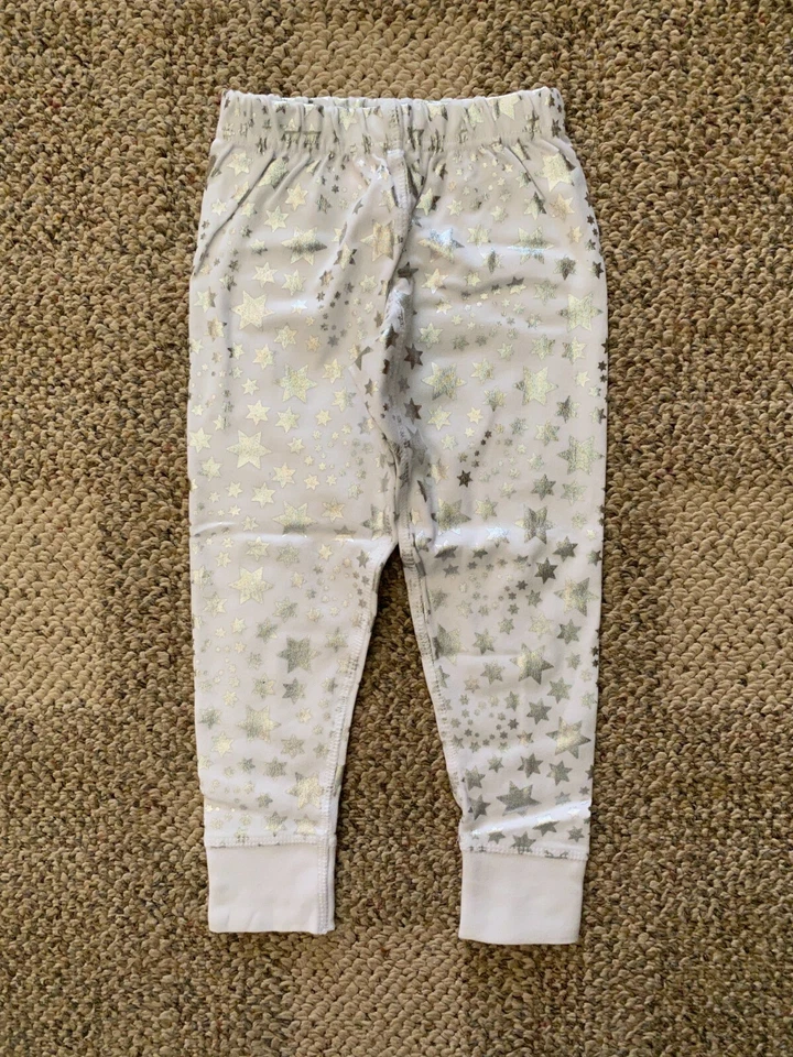 Juego de 2 Pijama Masala Niños Blanco/Plateado Lámina Estrellas Talla 4 Años Foto 3 de 4