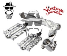 Vintage Lowrider Twisted 21.1 Stem Mini Square Twisted 1/2 Pedals Chrome